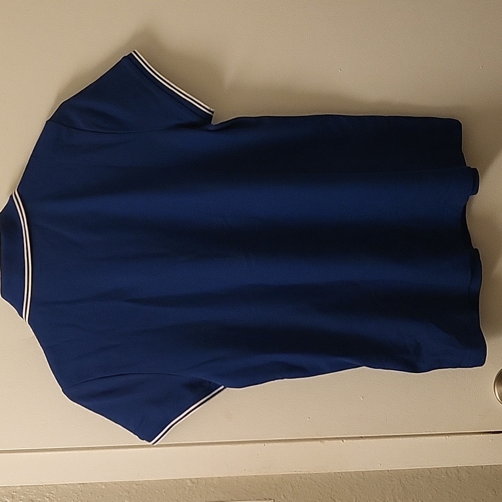 Nwt. Moncler Maglia Polo blue shirt size L - Picture 3 of 8